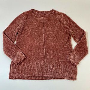 Style & Co. Women's Chenille Knit Sweater Mauve Pink Size Petite Small PS